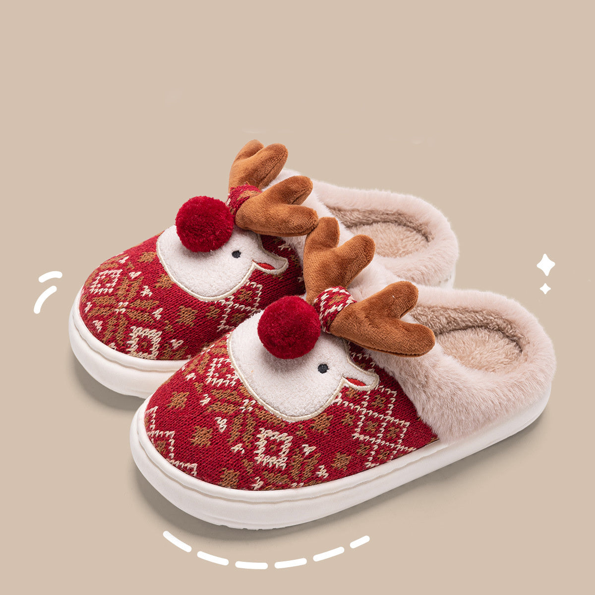 Cute Reindeer Slippers