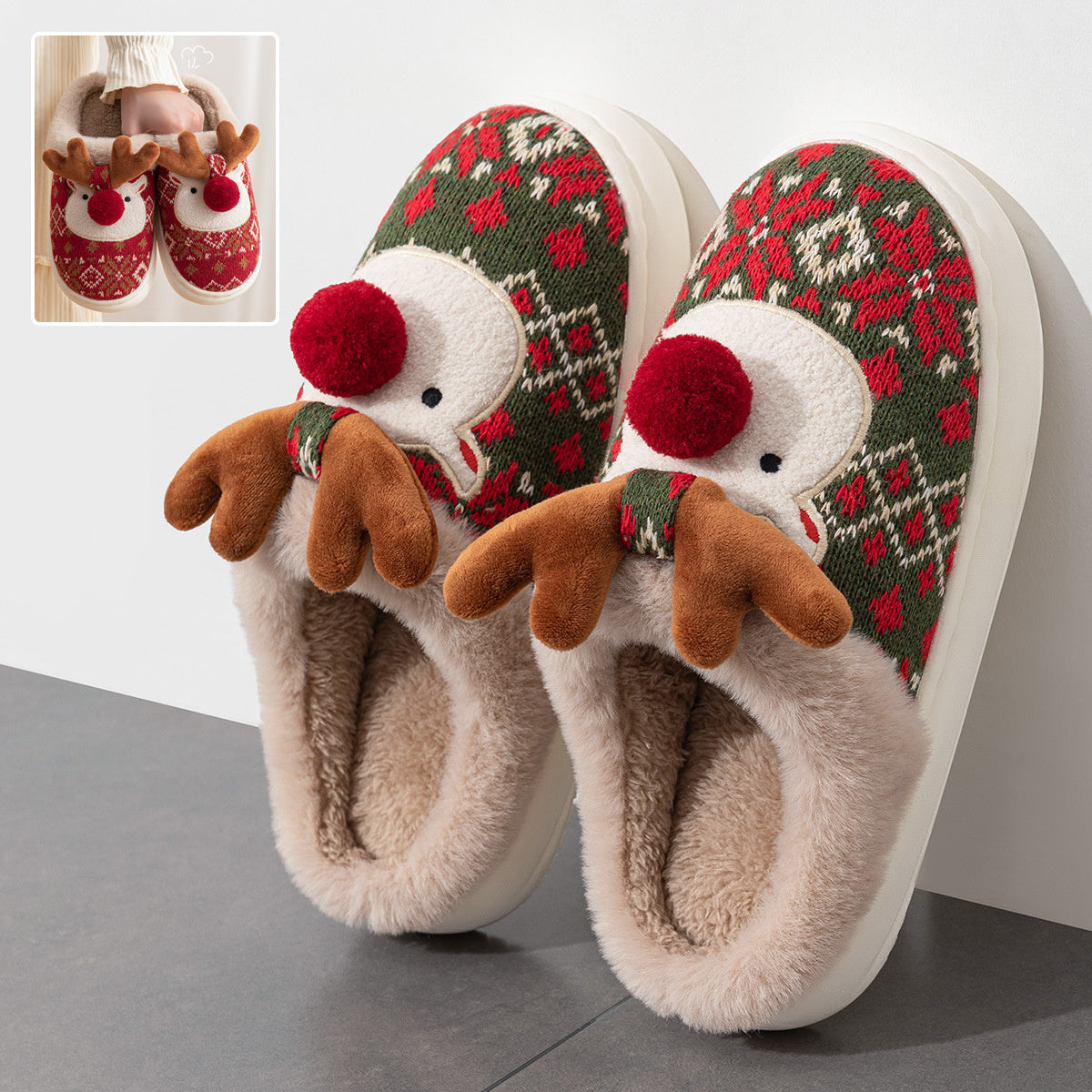 Cute Reindeer Slippers